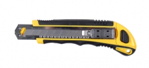 Нож пластик/резина корпус лезвие 3шт 18мм автоматический замок Sigma 8211111