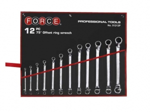 Набор ключей накидных отогнутых на 75° на полотне 12 пр. (6-32 мм) Force 51213P