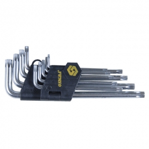 Ключи torx 9шт T10-T50мм CrV (короткие с отвер) Sigma 4022211