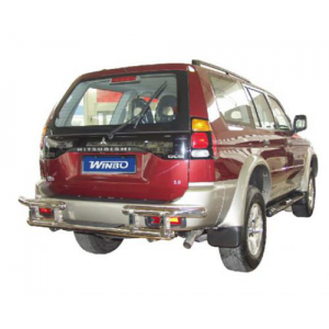 Mitsubishi Pajero Sport 1996-2009 защита заднего бампера металл.