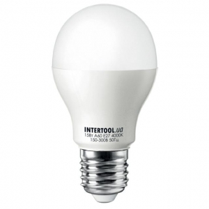 Светодиодная лампа LED 15Вт, E27, 220В, INTERTOOL LL-0017