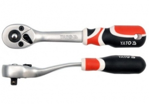 Трещотка с изогнутой ручкой 1/4" Yato YT-0730