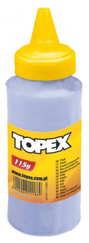 Меловой порошок для шнуров разметочных, 115 г, синий TOPEX 30C616
