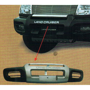 Toyota Land Cruiser 100 1998-2003 защита переднего бампера пластик. FJ100-A013