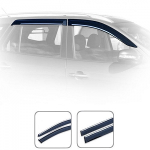 Дефлекторы окон Hyundai Accent 2010 -> Sedan С Хром Молдингом