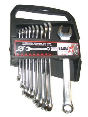 Набор ключей рожково-накидных в пластиковом держателе 10 пр. (8-19 мм) Baum 30-10MP