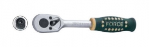 1/4" Трещотка с резиновой ручкой для бит (20 зуб.) L=130 мм Force 802202